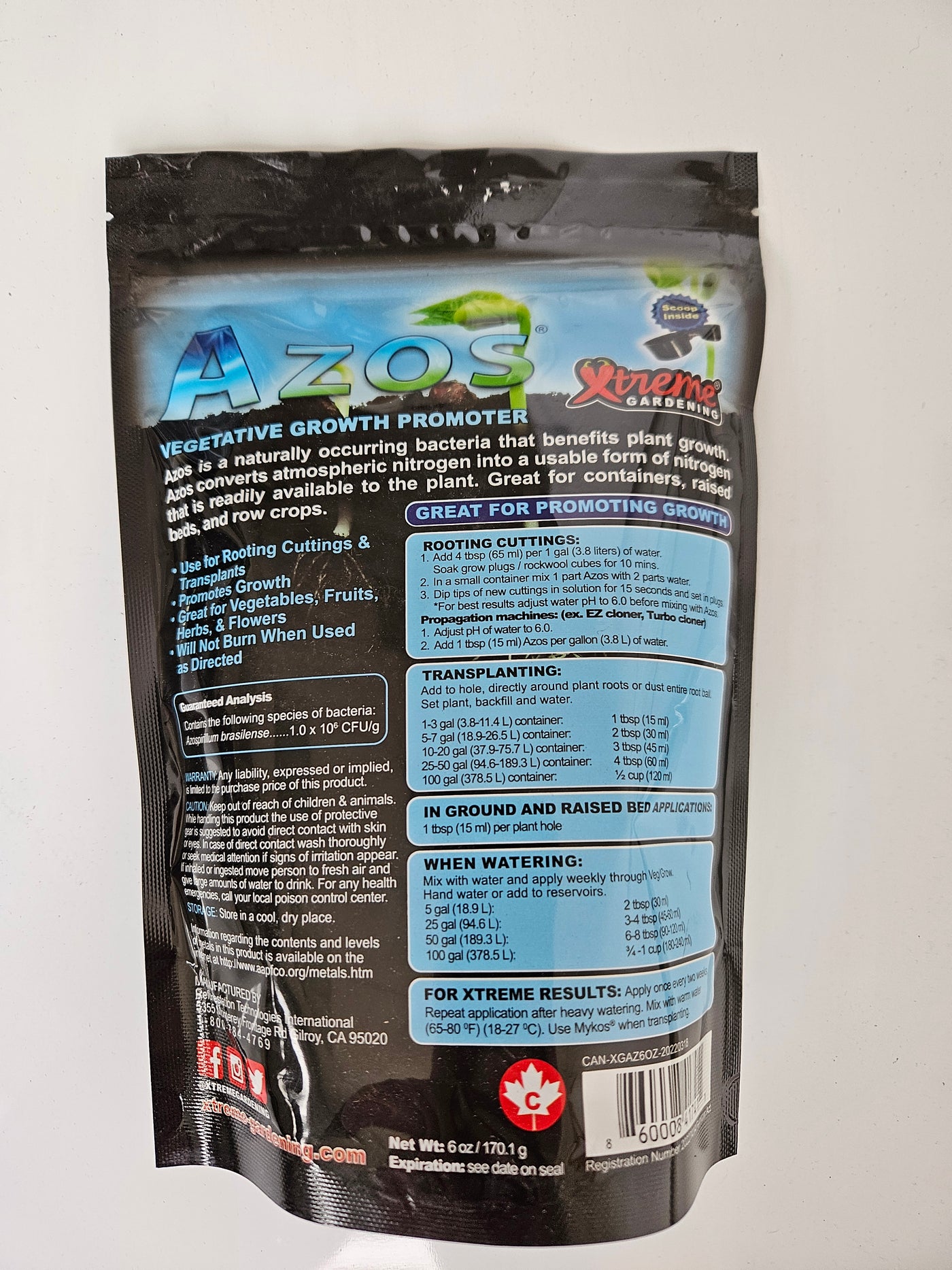Xtreme Gardening Azos Beneficial Bacteria – Hydro-Lite Hydroponics