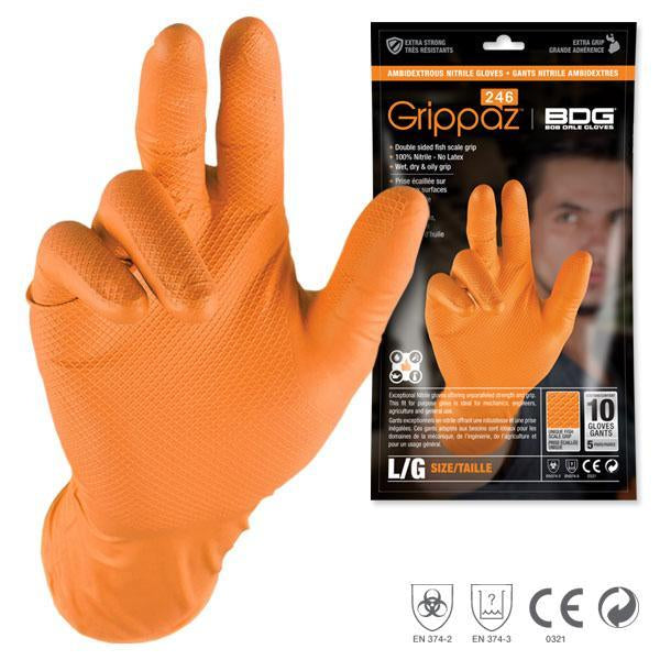 FroGrip Z-Grip 4920HG Hi-Vis Green A4 Cut Nitrile Coated Gloves - S